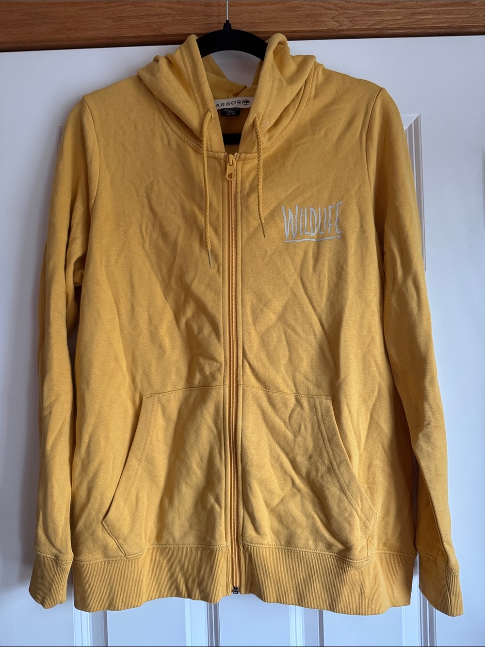 NWT Arbor soft Bamboo/organic cotton Yellow Pullover “wildlife” Hoodie size XL